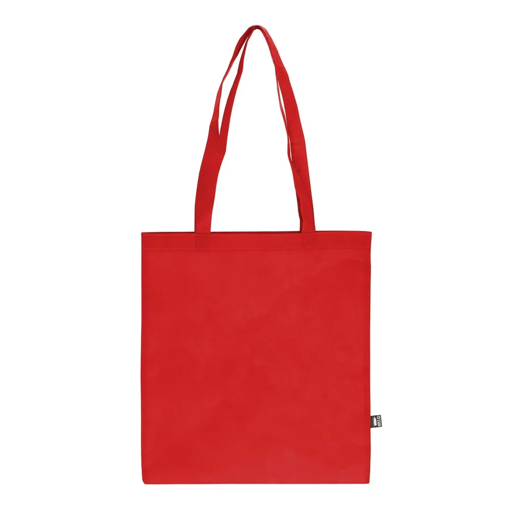 R-PET Draagtas non-woven lange handvatten 38 x 42cm 75gm² rood - Hidalgo R-PET Draagtas non-woven lange handvatten 38 x 42cm 75g/m², rood