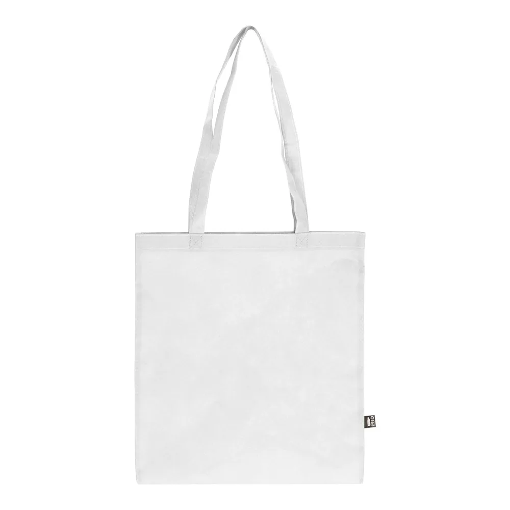 R-PET Draagtas non-woven lange handvatten 38 x 42cm 75gm² wit - Hidalgo R-PET Draagtas non-woven lange handvatten 38 x 42cm 75g/m², wit