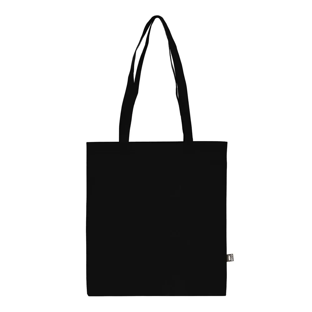 R-PET Draagtas non-woven lange handvatten 38 x 42cm 75gm² zwart - Hidalgo R-PET Draagtas non-woven lange handvatten 38 x 42cm 75g/m², zwart