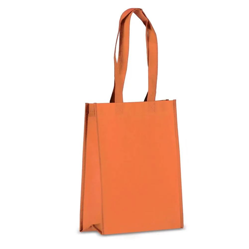 R-PET Draagtas gelamineerd non-woven 24 x 11 x 30cm 105gm² oranje - Hidalgo R-PET Draagtas gelamineerd non-woven 24 x 11 x 30cm 105g/m², oranje