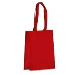 R-PET Draagtas gelamineerd non-woven 24 x 11 x 30cm 105gm² rood - Hidalgo R-PET Draagtas gelamineerd non-woven 24 x 11 x 30cm 105g/m², rood