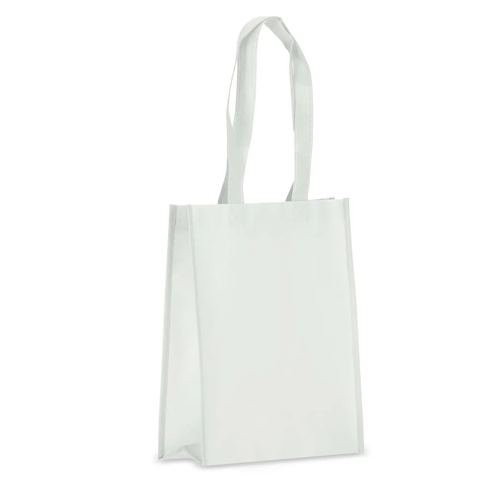 R-PET Draagtas gelamineerd non-woven 24 x 11 x 30cm 105gm² wit - Hidalgo R-PET Draagtas gelamineerd non-woven 24 x 11 x 30cm 105g/m², wit