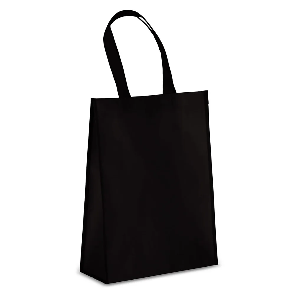 R-PET Draagtas gelamineerd non-woven 30 x 12 x 40cm 105gm² zwart - Hidalgo R-PET Draagtas gelamineerd non-woven 30 x 12 x 40cm 105g/m², zwart