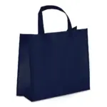 R-PET Draagtas gelamineerd non-woven 40 x 16 x 35cm 105gm² donkerblauw - Hidalgo R-PET Draagtas gelamineerd non-woven 40 x 16 x 35cm 105g/m², donkerblauw