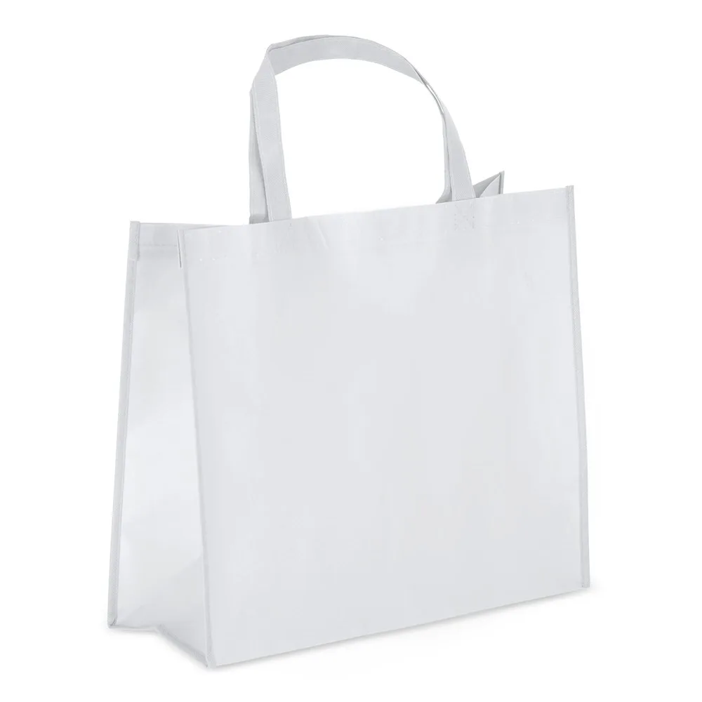 R-PET Draagtas gelamineerd non-woven 40 x 16 x 35cm 105gm² wit - Hidalgo R-PET Draagtas gelamineerd non-woven 40 x 16 x 35cm 105g/m², wit