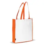 Schoudertas non-woven 75gm² wit oranje - Hidalgo Schoudertas non-woven 75g/m², wit / oranje