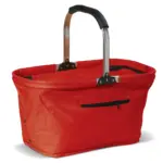 Picknickmand opvouwbaar 2-in-1 koeltas 600D rood - Hidalgo-werbeartikel Picknickmand opvouwbaar 2-in-1 koeltas 600D, rood