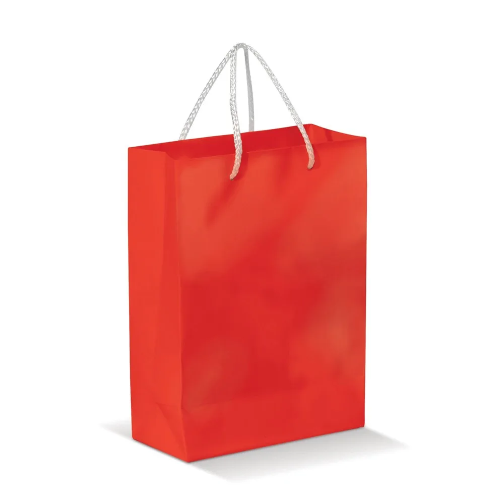 Draagtas papier klein 200gm2 rood - Hidalgo-werbeartikel Draagtas papier klein 200g/m2, rood