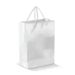 Draagtas papier klein 200gm2 wit - Hidalgo-werbeartikel Draagtas papier klein 200g/m2, wit