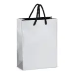 Papieren cadeautas 18 x 8 x 24cm 200gm² zilver - Hidalgo-werbeartikel Papieren cadeautas 18 x 8 x 24cm 200g/m², zilver