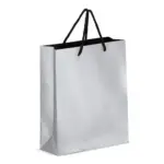 Papieren cadeautas 24 x 10 x 30cm 200g/m², zilver