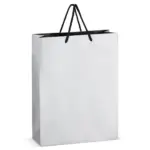 FSC Papieren cadeautas 30 x 12 x 40cm 200gm² zilver - Hidalgo-werbeartikel FSC Papieren cadeautas 30 x 12 x 40cm 200g/m², zilver