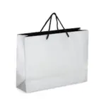 Papieren cadeautas 40 x 12 x 30cm 200gm² zilver - Hidalgo-werbeartikel Papieren cadeautas 40 x 12 x 30cm 200g/m², zilver