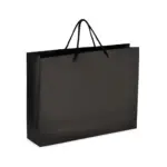 Papieren cadeautas 40 x 12 x 30cm 200gm² zwart - Hidalgo-werbeartikel Papieren cadeautas 40 x 12 x 30cm 200g/m², zwart