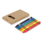 6 stuks kleurkrijtjes in kraftdoos — productfoto 3