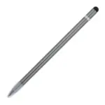 Duurzaam aluminium potlood met gum, donker gun metal
