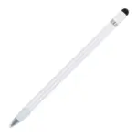 Duurzaam aluminium potlood met gum, wit