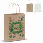 Papieren kraft tas 90gm² 18x8x22cm - Hidalgo-werbeartikel Papieren kraft tas 90g/m² 18x8x22cm