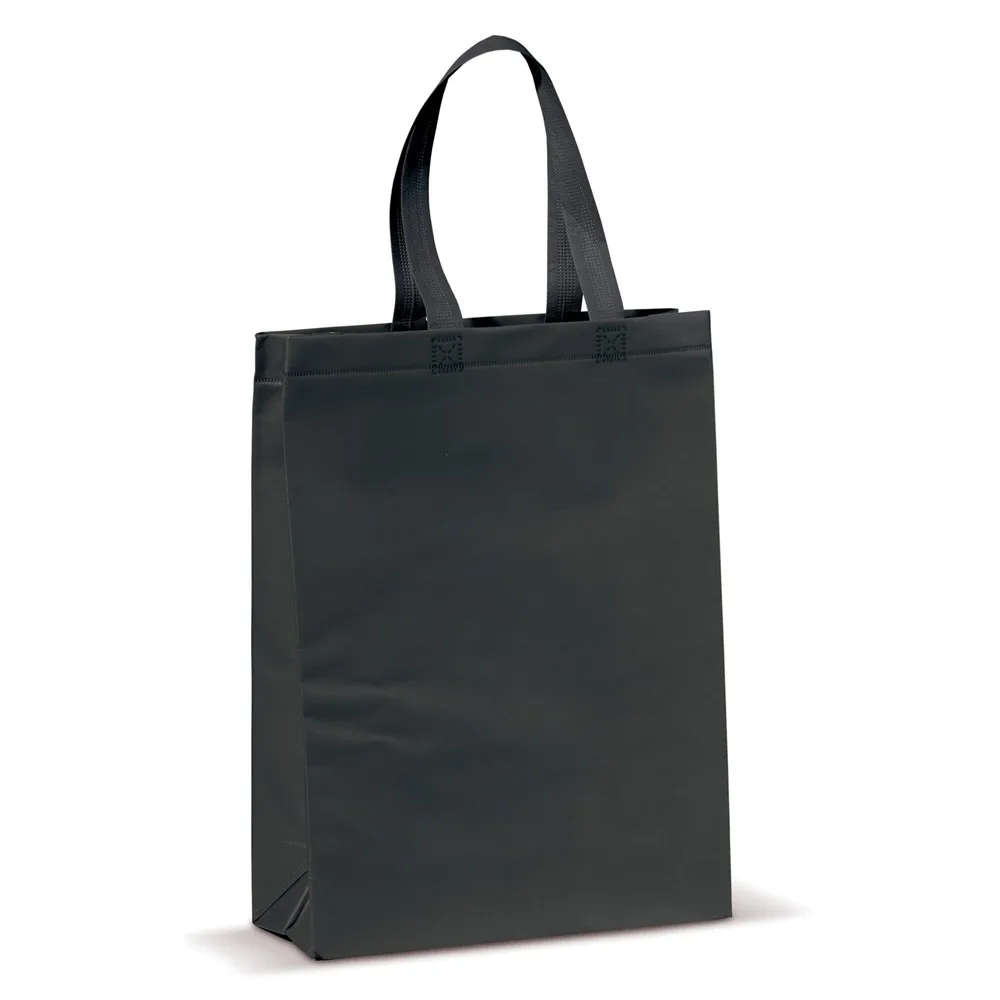 Draagtas gelamineerd non-woven medium 105gm² zwart - Hidalgo Draagtas gelamineerd non-woven medium 105g/m², zwart
