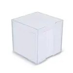 Kubushouder wit papier 10x10x10cm, transparant