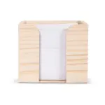 Kubushouder hout met wit papier 10x10x8.5cm — productfoto 4