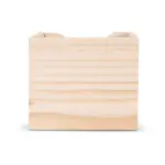 Kubushouder hout met wit papier 10x10x8.5cm — productfoto 5