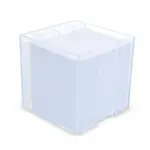 Papierkubus de luxe wit papier 10x10x10cm, transparant