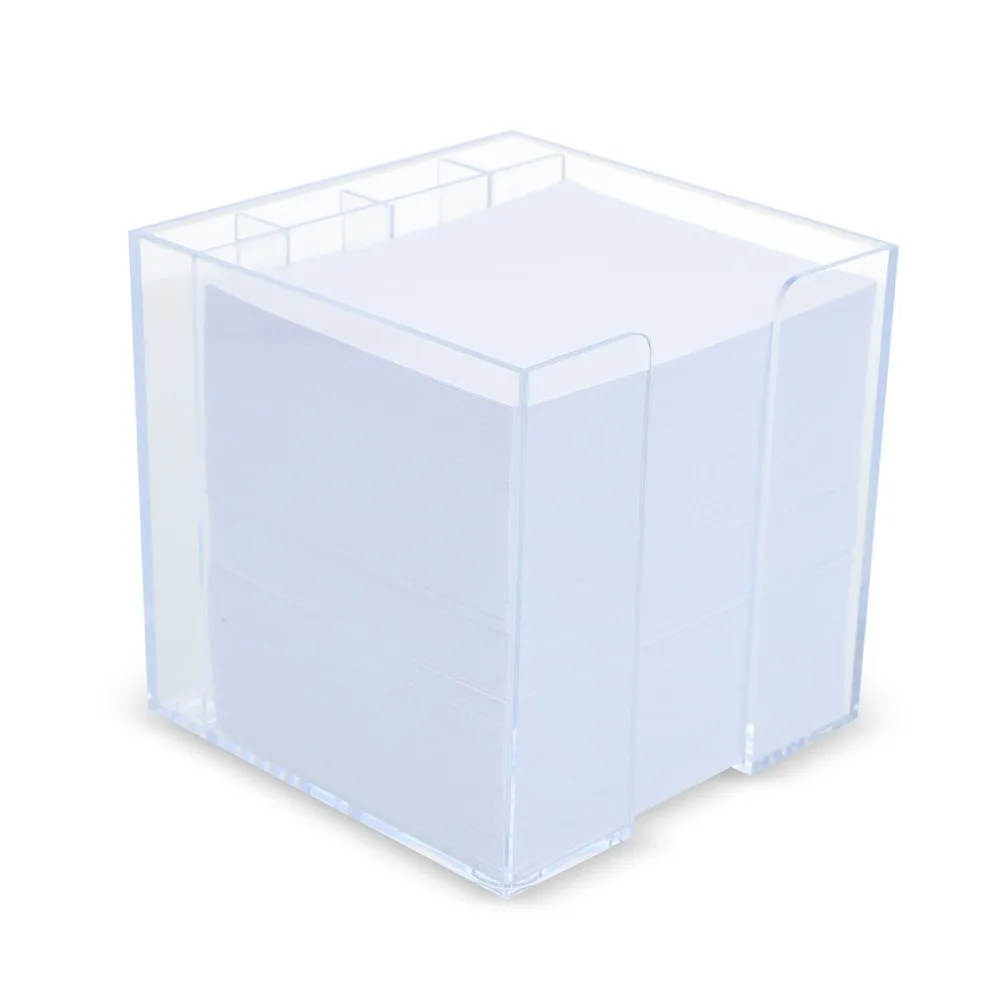 Papierkubus de luxe wit papier 10x10x10cm transparant - Hidalgo Papierkubus de luxe wit papier 10x10x10cm, transparant