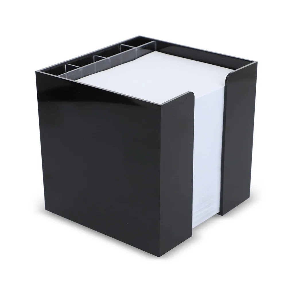 Papierkubus de luxe wit papier 10x10x10cm zwart - Hidalgo Papierkubus de luxe wit papier 10x10x10cm, zwart