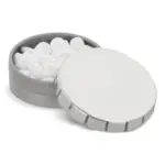 Mini clic tin pepermuntdoosje, zilver