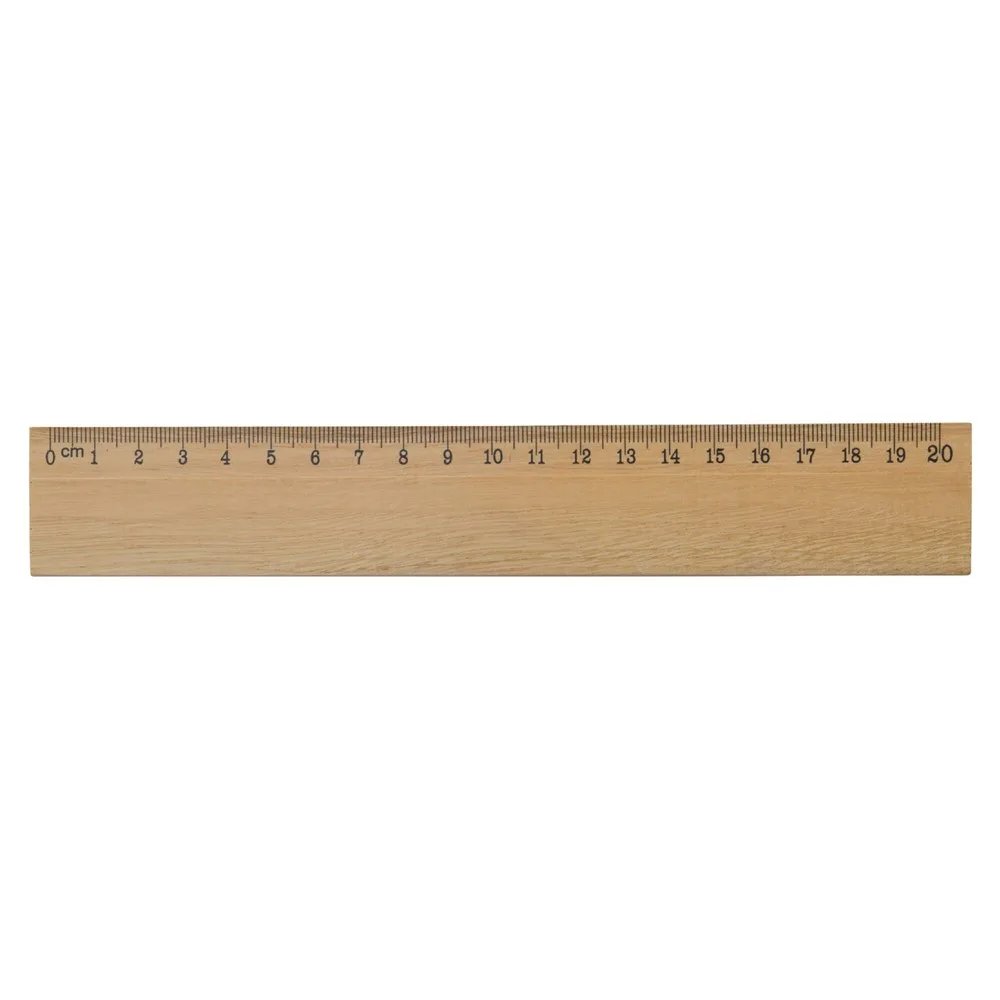 Houten liniaal 20cm productfoto 2 - Hidalgo-werbeartikel Houten liniaal 20cm — productfoto 2