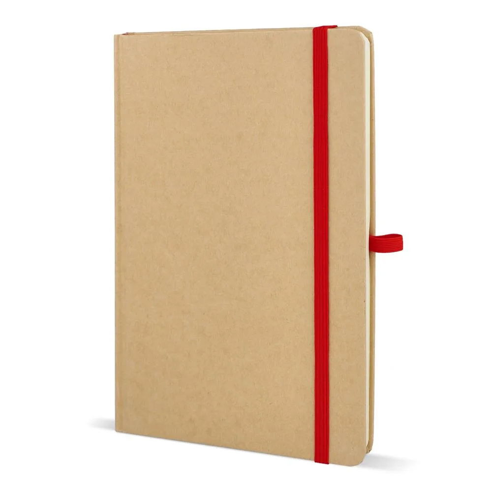 Notitieboek Kraftpapier A5 rood - Hidalgo Notitieboek Kraftpapier A5, rood