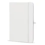 Notitieboek Olmo hardcover PU A5 met sticky notes wit - Hidalgo Notitieboek Olmo hardcover PU A5 met sticky notes, wit