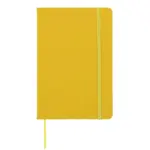 Notitieboek A5 PU met puntraster pagina's, geel