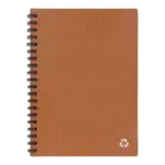 Notebook gerecycled leer Midi licht bruin - Hidalgo Notebook gerecycled leer Midi, licht bruin
