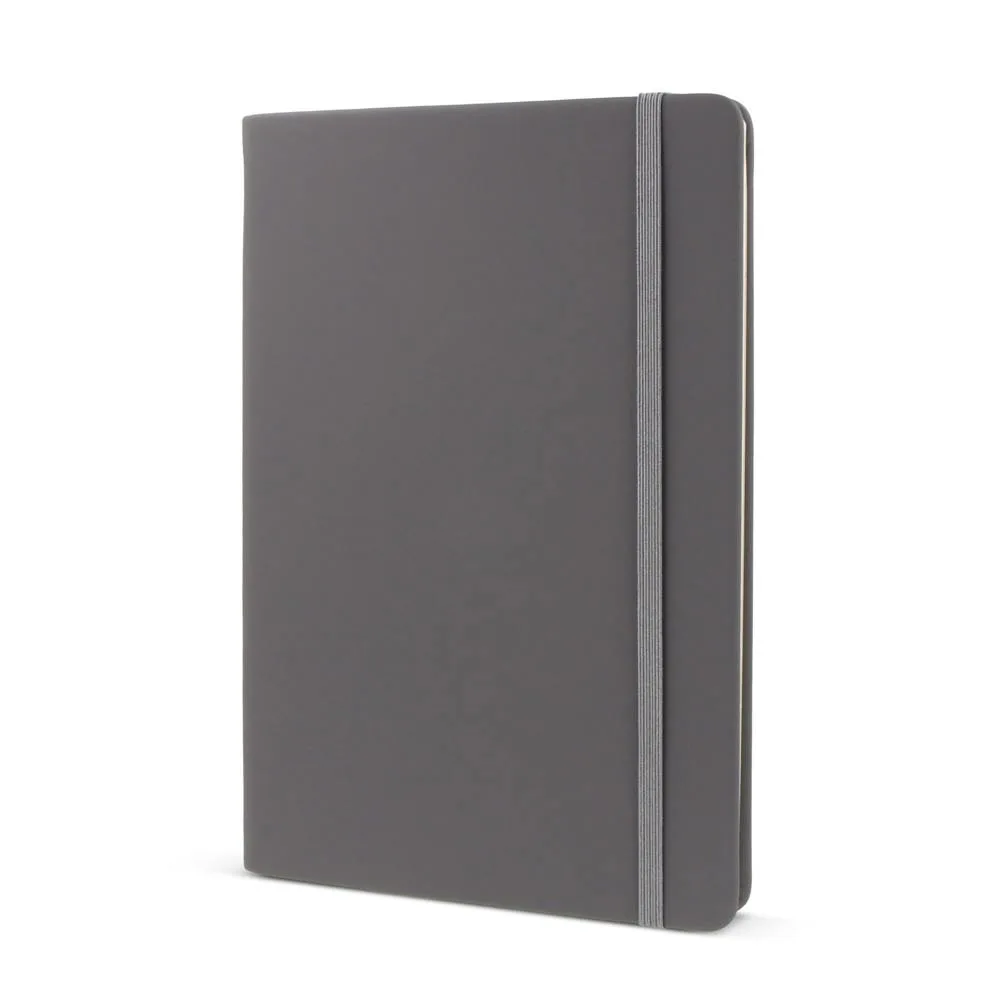 Notitieboek R-PETPU A5 grijs - Hidalgo Notitieboek R-PET/PU A5, grijs