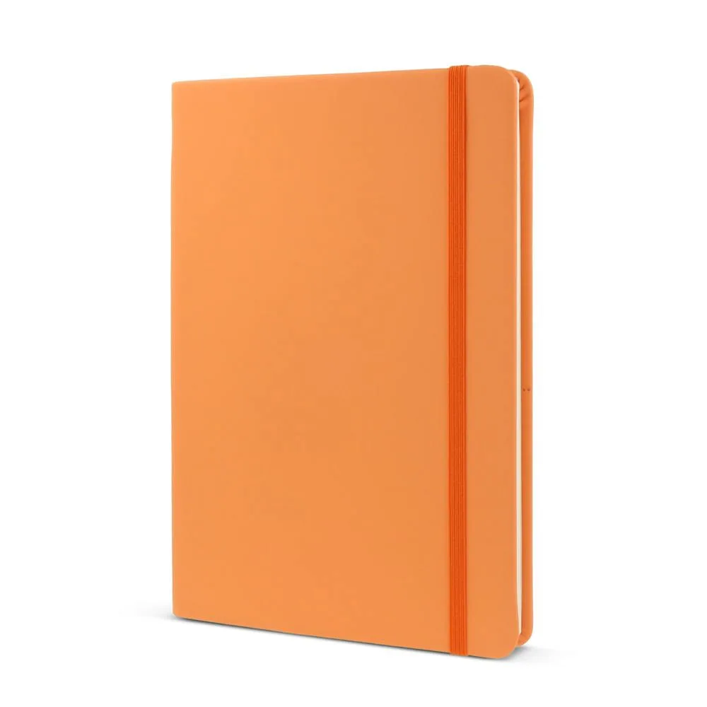 Notitieboek R-PETPU A5 oranje - Hidalgo Notitieboek R-PET/PU A5, oranje