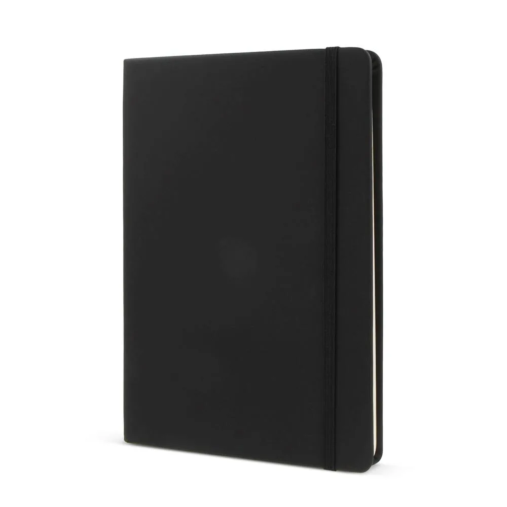 Notitieboek R-PETPU A5 zwart - Hidalgo Notitieboek R-PET/PU A5, zwart