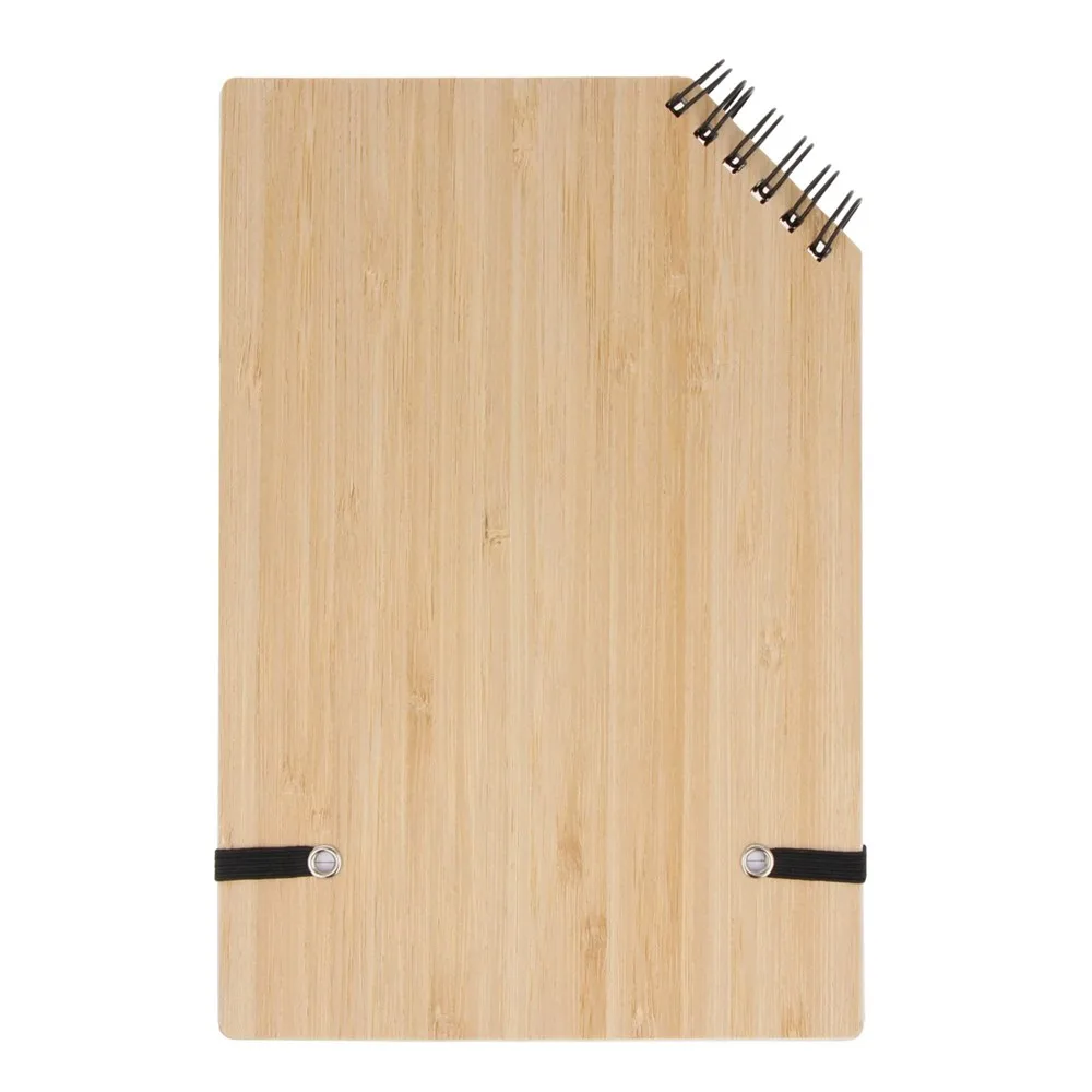 Notitieboek bamboe hoekgebonden A5 productfoto 2 - Hidalgo Notitieboek bamboe hoekgebonden A5 — productfoto 2