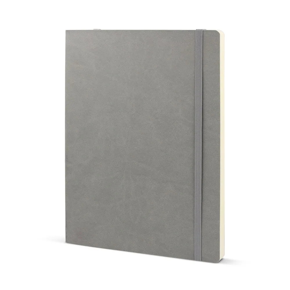 Notitieboek zachte kaft Maxi grijs - Hidalgo Notitieboek zachte kaft Maxi, grijs