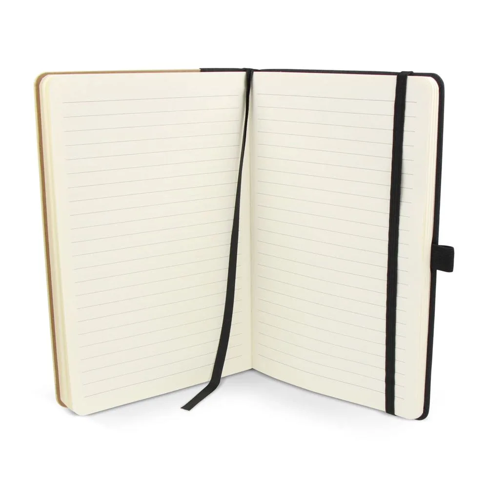 Notitieboek bamboe R-PET A5 productfoto 2 - Hidalgo Notitieboek bamboe & R-PET A5 — productfoto 2