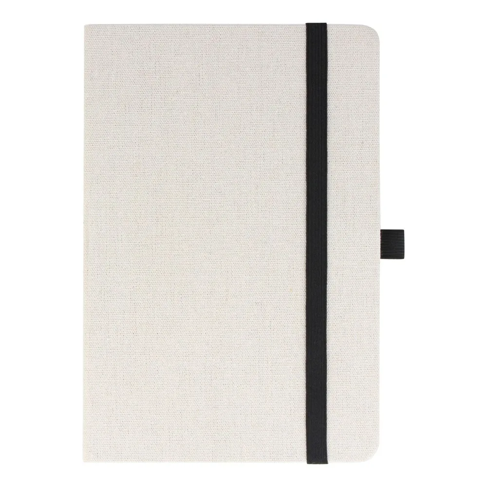 Notitieboek van gerecycled katoen R-PET A5 productfoto 4 - Hidalgo Notitieboek van gerecycled katoen & R-PET A5 — productfoto 4