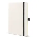 Notitieboek van gerecycled katoen & R-PET A5, beige / zwart