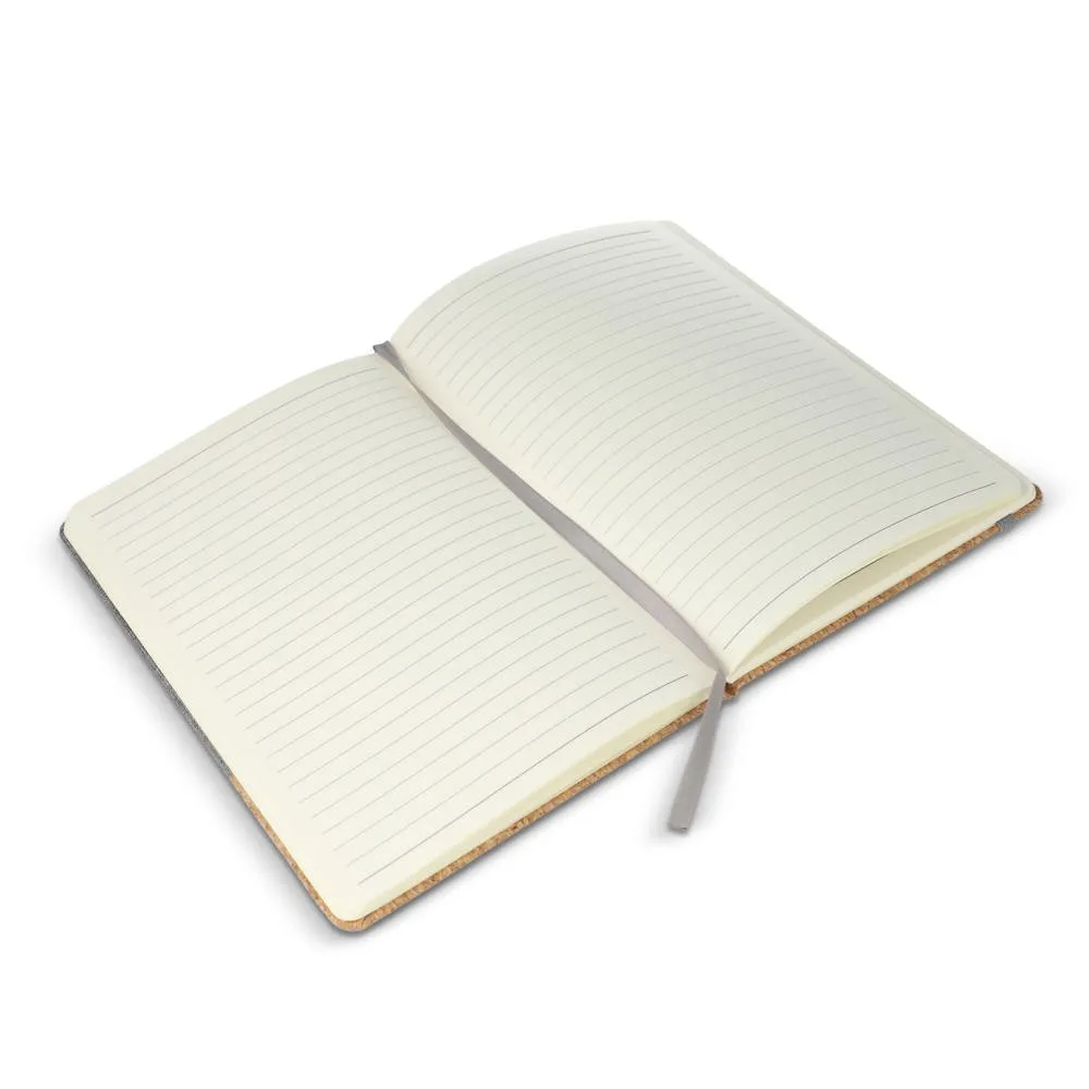 Notitieboek R-PET kurk A5 productfoto 4 - Hidalgo Notitieboek R-PET & kurk A5 — productfoto 4