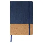 Notitieboek R-PET kurk A5 donkerblauw - Hidalgo Notitieboek R-PET & kurk A5, donkerblauw