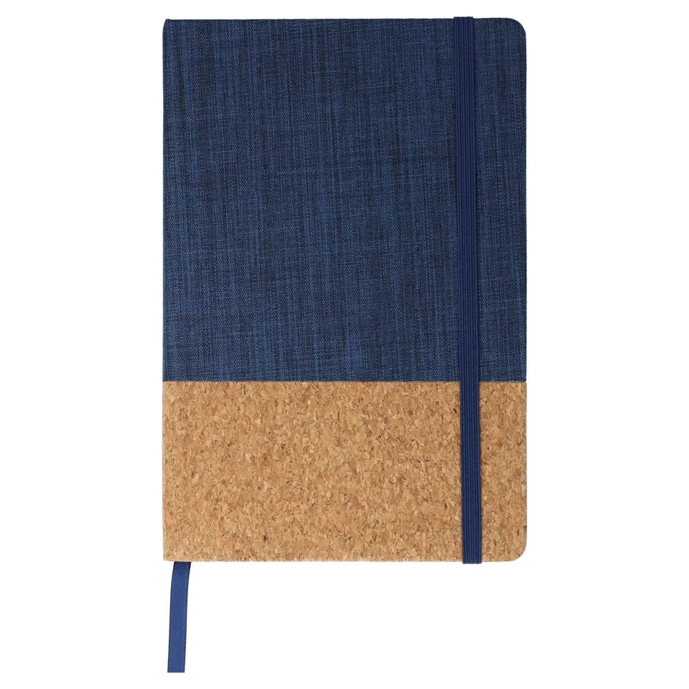 Notitieboek R-PET kurk A5 donkerblauw - Hidalgo Notitieboek R-PET & kurk A5, donkerblauw