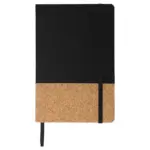 Notitieboek R-PET kurk A5 zwart - Hidalgo Notitieboek R-PET & kurk A5, zwart