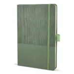Notitieboek Thermo-leder A5, donker bruin / groen