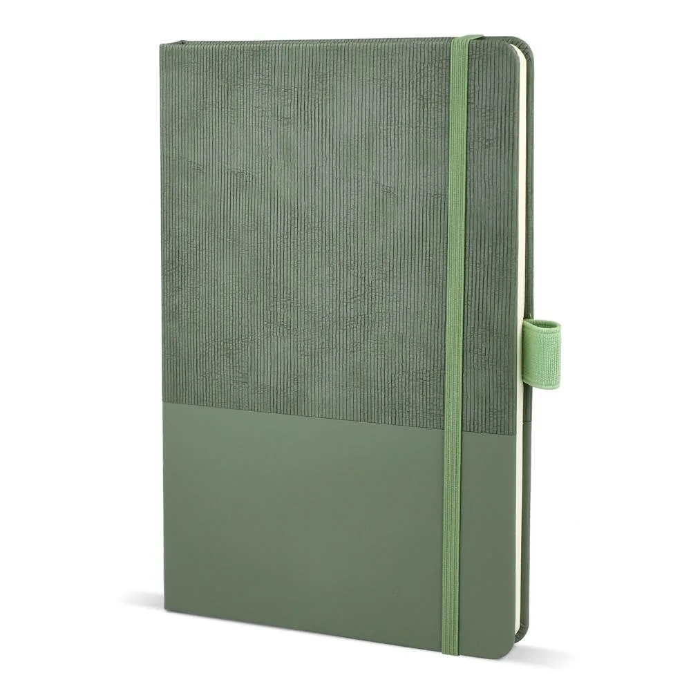 Notitieboek Thermo-leder A5 donker bruin groen - Hidalgo Notitieboek Thermo-leder A5, donker bruin / groen