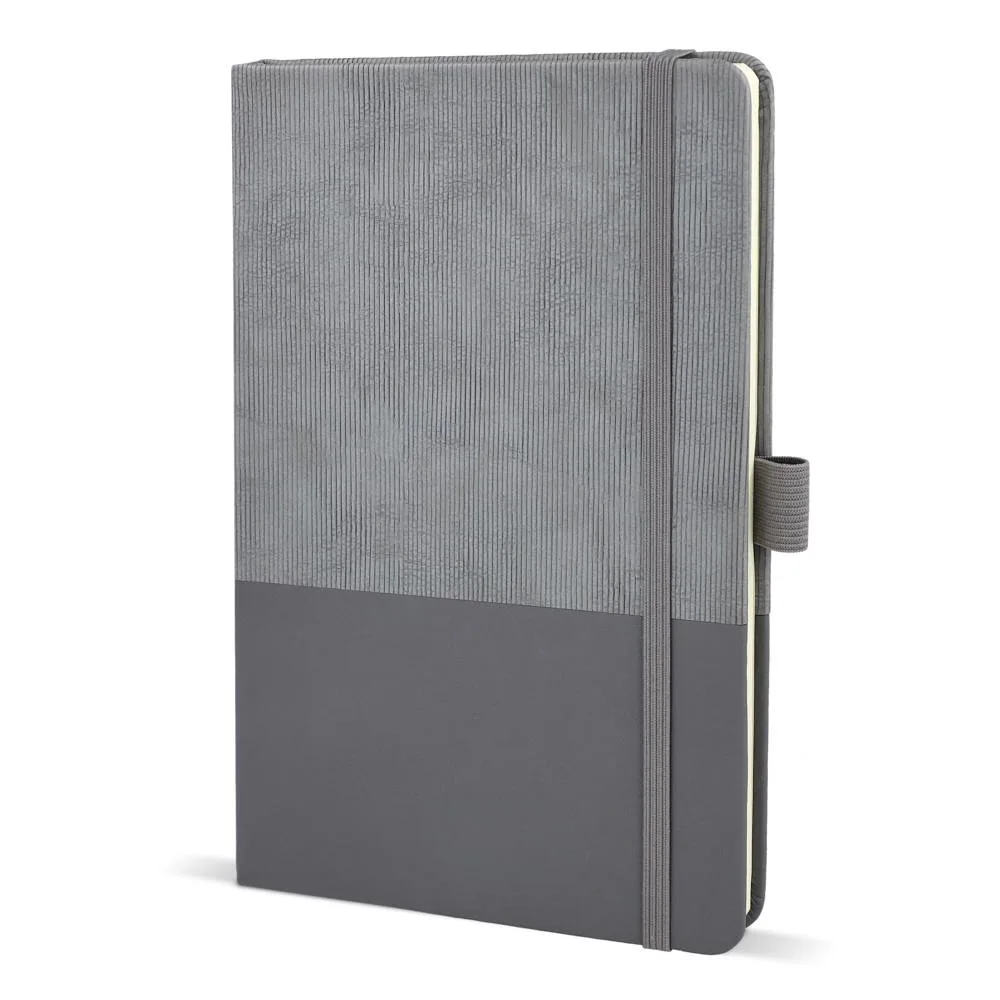Notitieboek Thermo-leder A5 grijs - Hidalgo Notitieboek Thermo-leder A5, grijs